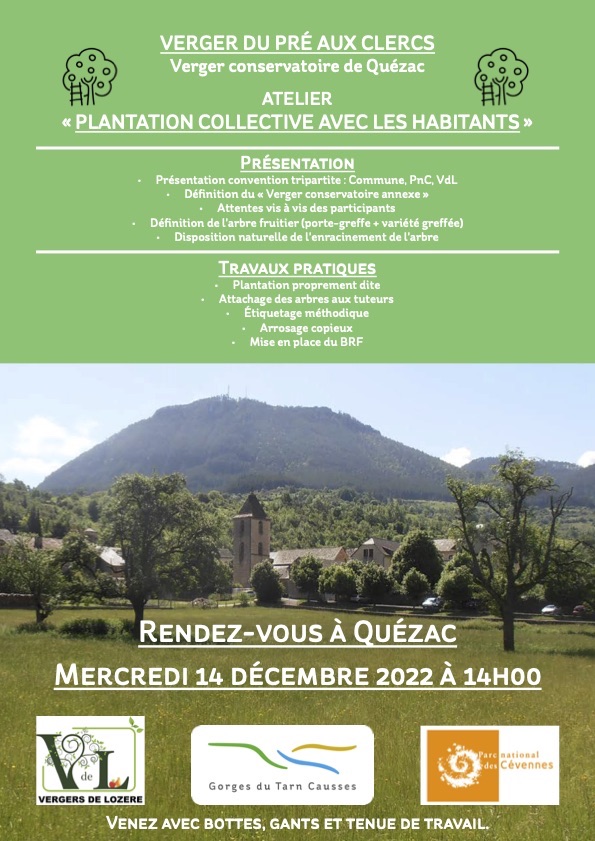 15 décembre 2022 : Atelier Plantation à Quézac
