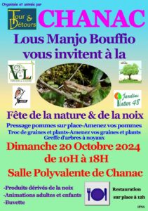 Lire la suite à propos de l’article Fête de la nature et de la noix – Chanac – 20 octobre 2024