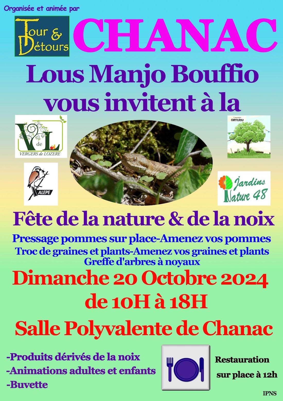 Lire la suite à propos de l’article Fête de la nature et de la noix – Chanac – 20 octobre 2024