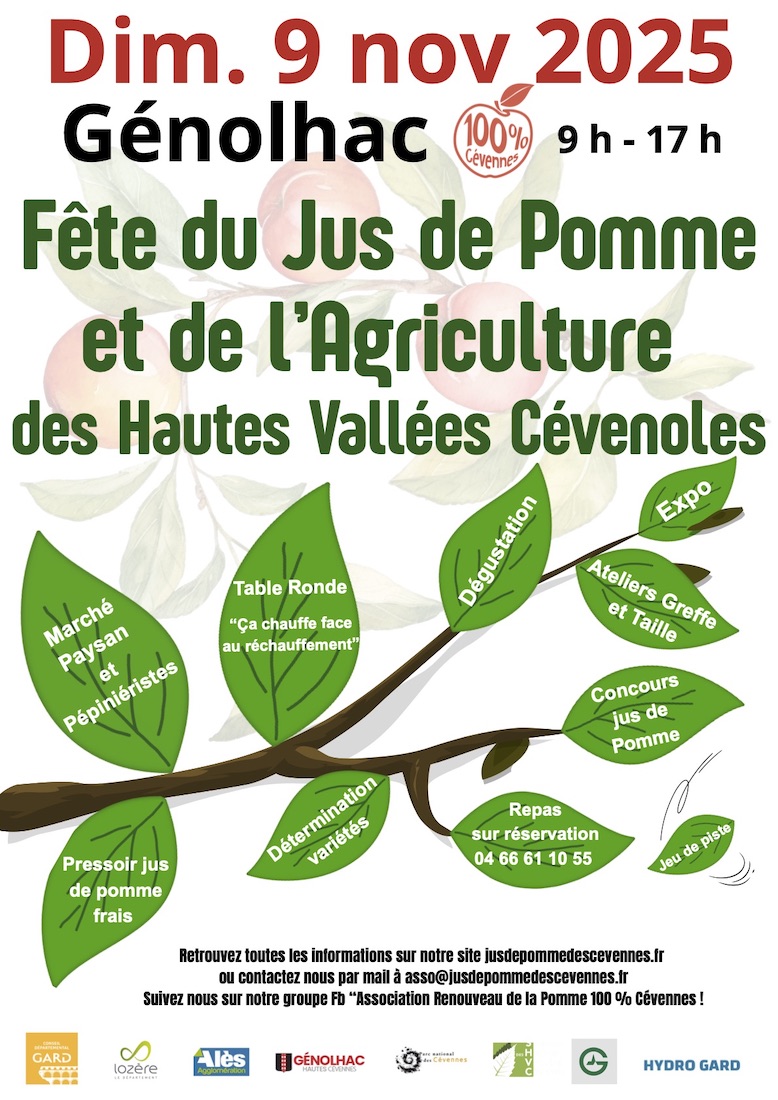 Lire la suite à propos de l’article Fête du jus de pomme à Génolhac le 9 novembre