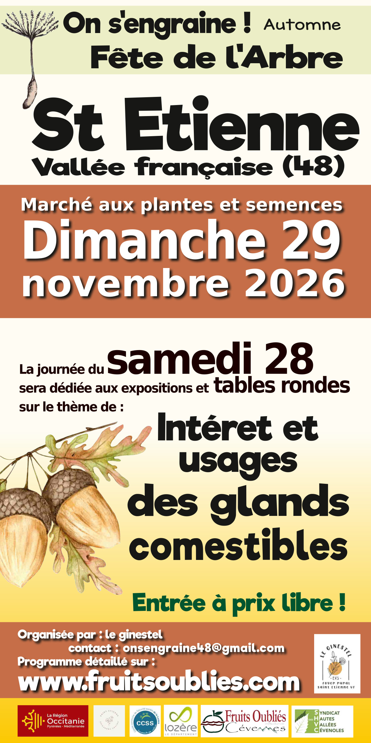 You are currently viewing le dimanche 29 novembre : Fête de l&rsquo;Arbre « On s&rsquo;engraine » à St-Etienne-VF